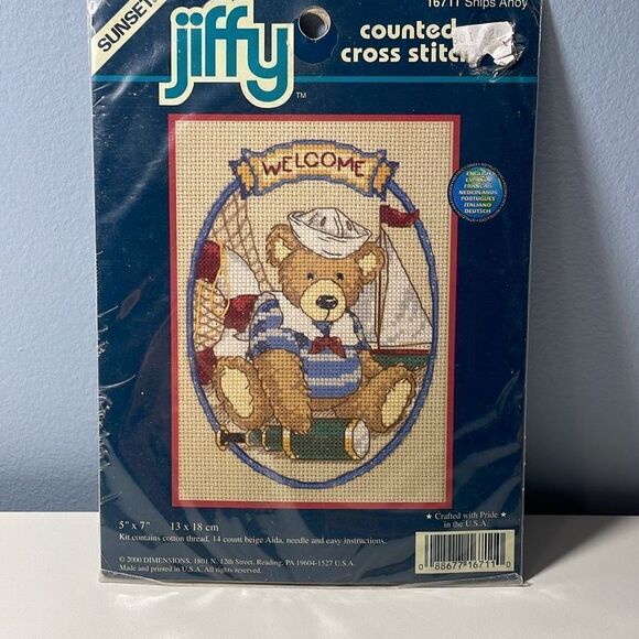 Jiffy Cross Stitch Kit Ships Ahoy 16711 - Picture 1 of 5